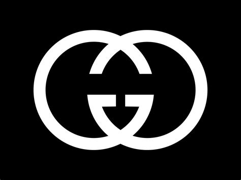 gucci logo black background